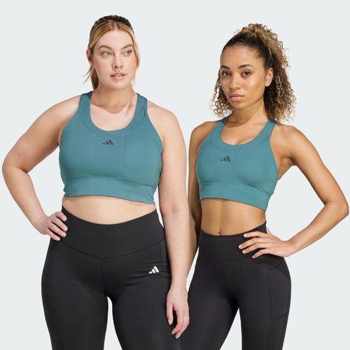 adidas Run Pocket Medium Support Bra - Preloved Teal - JV9758