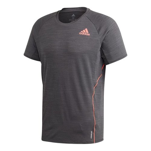 adidas Runner Tee Running Sports Training Quick Dry Short Sleeve Gray - Grey - GH7895