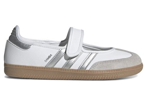 adidas Samba Jane White - Footwear White/Silver Metallic/Gum 4 - KJ3785