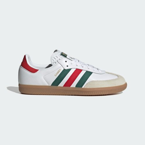 adidas Samba OG - Cloud White/Better Scarlet/Team Dark Green - HQ4951