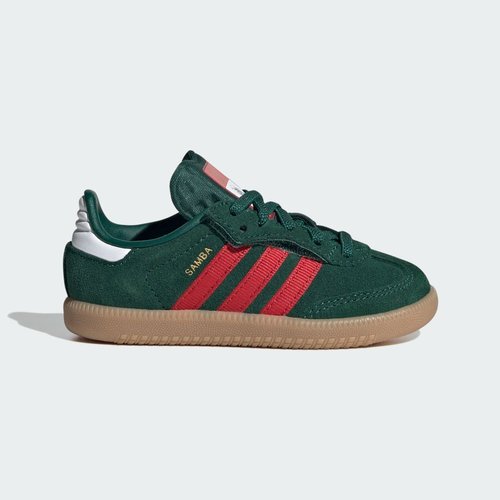 adidas Samba OG Comfort Closure Elastic Lace - Team Dark Green/Better Scarlet/Gum - JP9517