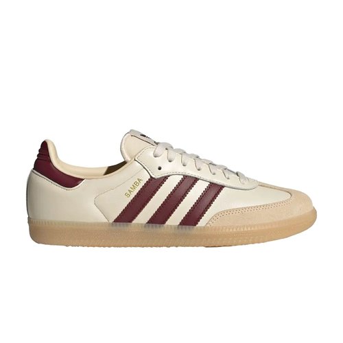 adidas Samba OG | Cream | Size 9 - Wonder White/Shadow Red/Gum - JS3830