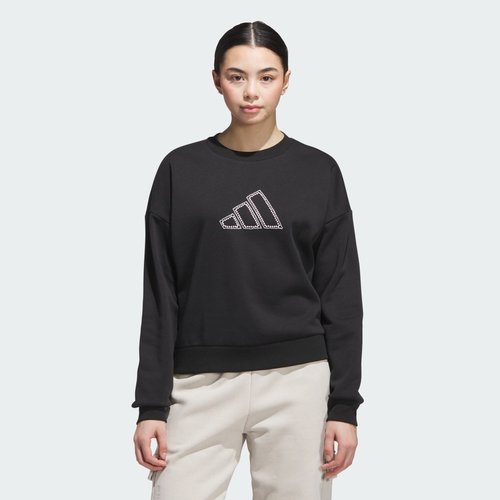 adidas Seasonal Essentials Pearls Graphic Sweatshirt - Black - JM4207