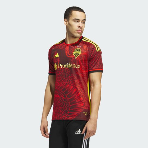 adidas Seattle Sounders FC 23/24 Away Authentic Jersey - Red/Black/Mls-Ssf-S6s - IL8576