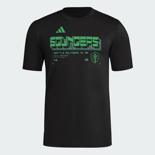 adidas Seattle Sounders Fc Short Sleeve Pregame T-Shirt - Black/Mls-Ssf-S6s - KD6499