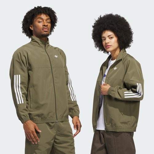 adidas Skateboarding Gatsele Track Jacket Gender Neutral - Olive Strata/White - JX0264