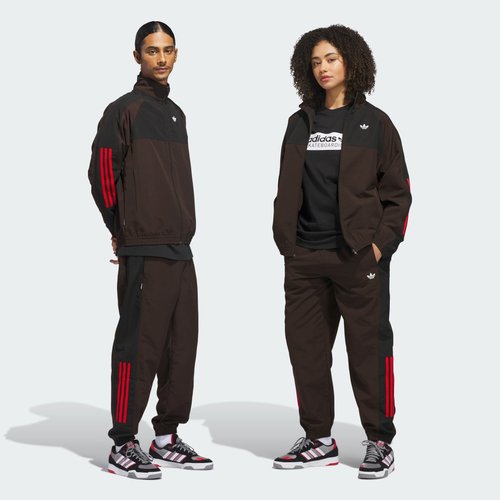 adidas Skateboarding Gatsele Track Pants - Aurora Coffee Met/White/Black - KD1208