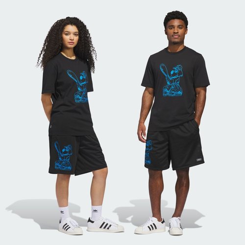 adidas Skateboarding x Kogancult Bball Shorts - Black/Lucid Ray Blue - KC6308
