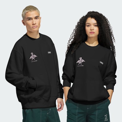 adidas SKATEBOARDING x MARK GONZALES CREWNECK SWEATER - Black/Aurora Ivy - KE1010