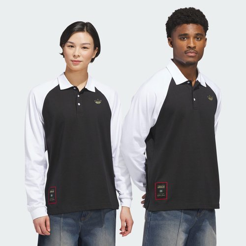 adidas SKATEBOARDING x Tyshawn RUGBY SHIRT - Black/White - KE7012