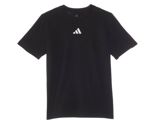adidas Small Embroidered Logo T-Shirts Big Kids T Shirt - Adi Black - AA10032