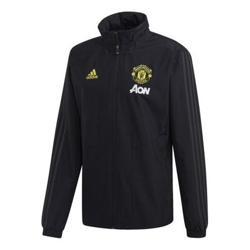 adidas Soccer/Football Manchester United Woven Stand Collar Jacket - Black - EB6515
