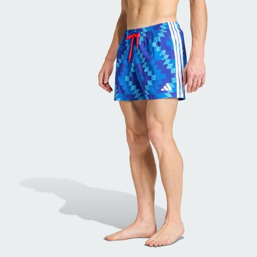 adidas Soccer-Inspired Graphic Swim Shorts 5 Inch - Semi Blue Burst/White - KA2745