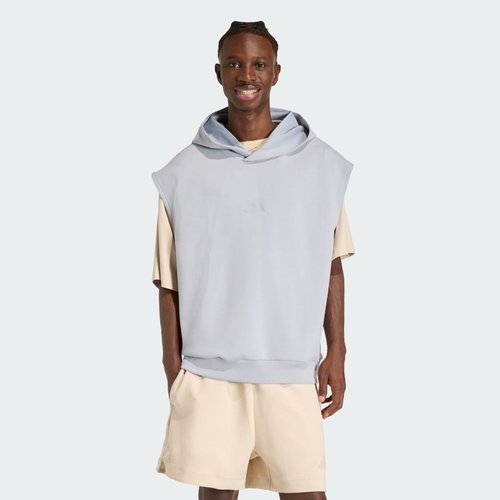 adidas Soft Lux Hooded Vest - Halo Silver - KE4025