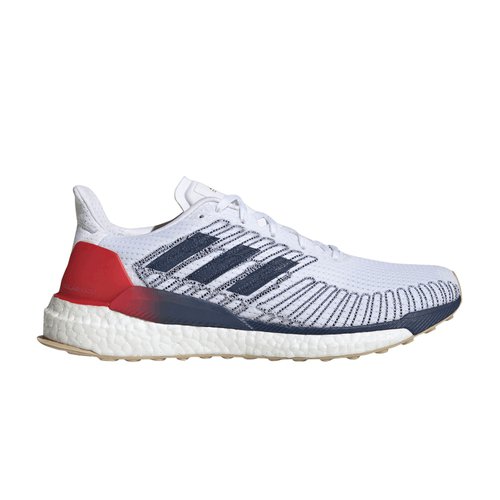 adidas Solar Boost 19 | Size 10.5 - Cloud White/Tech Indigo/Scarlet - EG2362