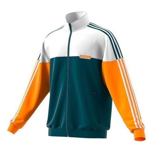 adidas Split Firebird Colorblock Casual Sports Stand Collar Side Stripe Windproof Jacket Yellow Green - Yellowgreen - GN8618