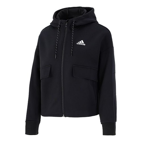 adidas Sports Running Training Knit Black Jacket - H07375
