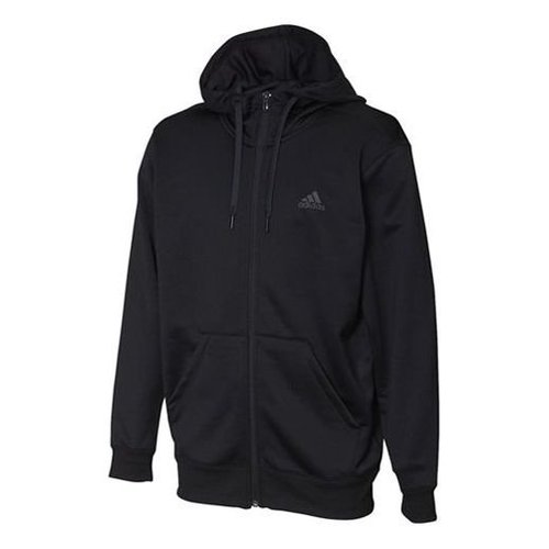 adidas Sports Stylish Hooded Knit Jacket - Black - DN1420