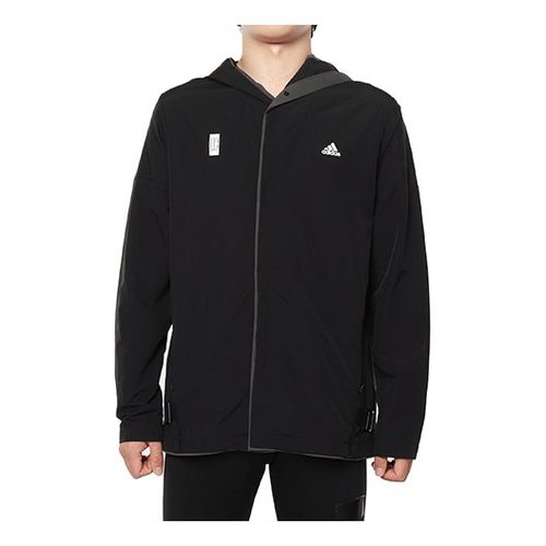 adidas Sports Zipper Woven Long Sleeves Logo Jacket Black - Multi-Color - DY8756