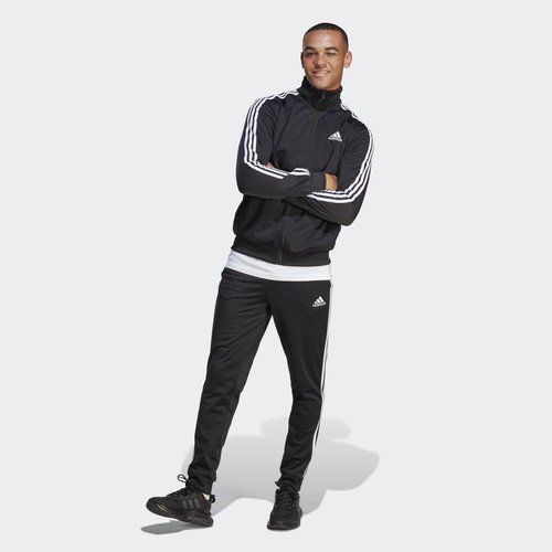 adidas Sportswear Basic 3-Stripes Tricot Track Suit Set - Black - IC6747