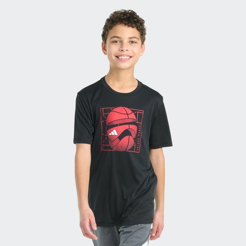 adidas Short Sleeve Polyester Athlete Tee - Black - JK8599