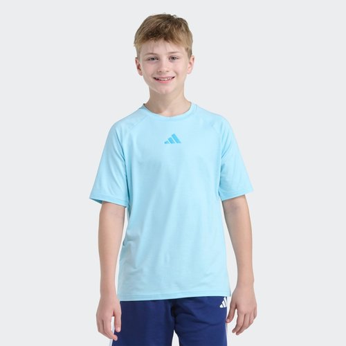 adidas Ss Raglan Poly Tee - Frozen Blue Mel - KK6750