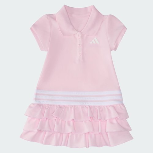 adidas Ss Ruffle Polo Dress Set - Clear Pink - KK6998