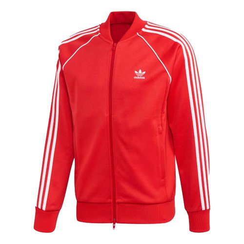 adidas SST Track Jacket in 'Red' - FM3809 | Solesense