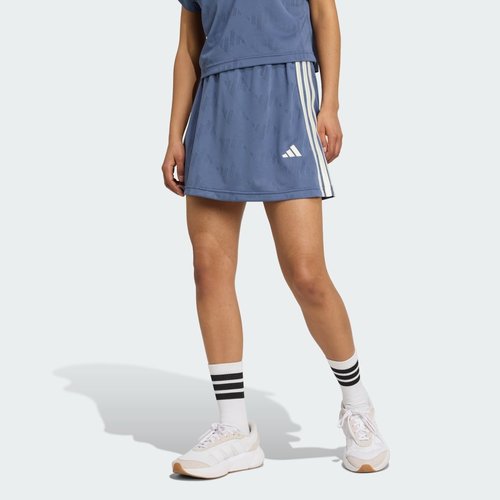 adidas Stadium 3-Stripes Tennis Inspired Jacquard Skirt With Short - Preloved Ink/Off White - JV5632