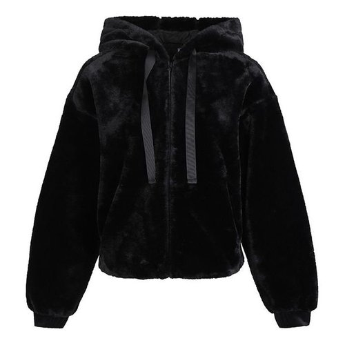 adidas Style Fur Windproof Hooded Jacket Black - GM1468