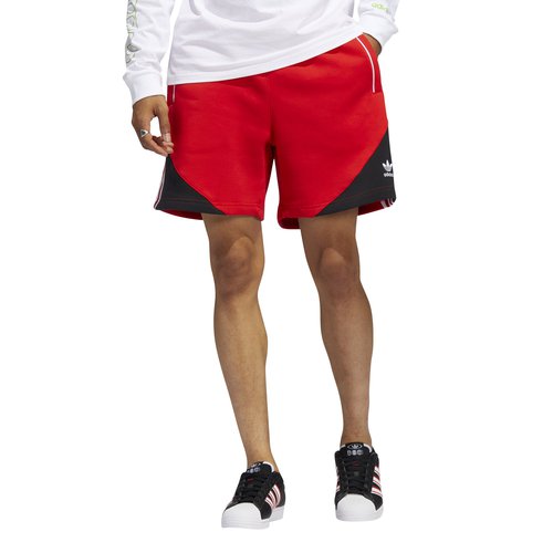 adidas Superstar CB Fleece Shorts - Red/White/Black - HC2092