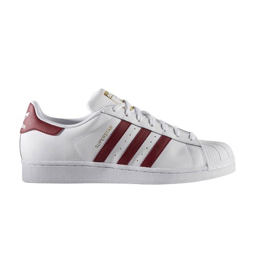 adidas Superstar Foundation - White/Burgundy - BY3713