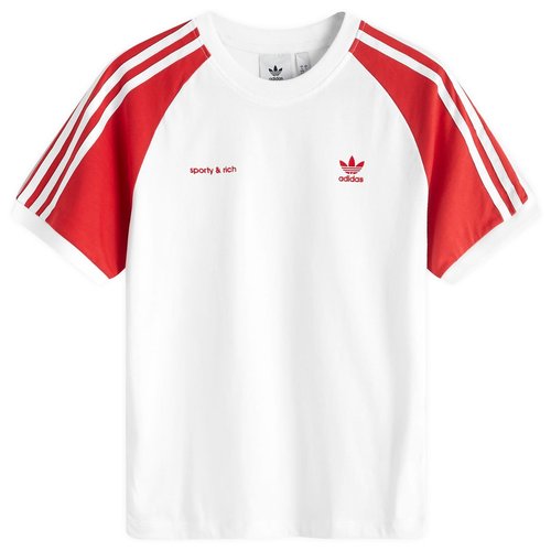 adidas Tee x Sporty & Rich - White/Red - JI9274