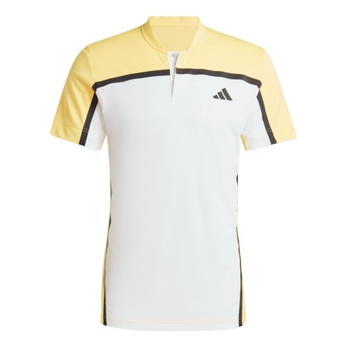 adidas Tennis HEAT.RDY Pro FreeLift Henley Polo Shirt 'White Yellow ...
