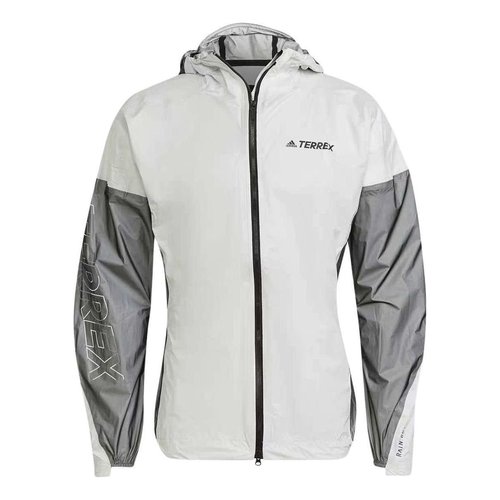 adidas Terrex Agravic Pro Trail Running Rain Jacket Asia Sizing - White/Black - H44115