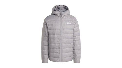 adidas Terrex Essentials Climawarm Light Down Hooded Jacket - Grey Three - KB2174