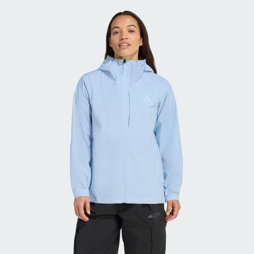 adidas Terrex Multi 2.5 Layer CLIMAPROOF Rain Jacket - Glow Blue - KA7029
