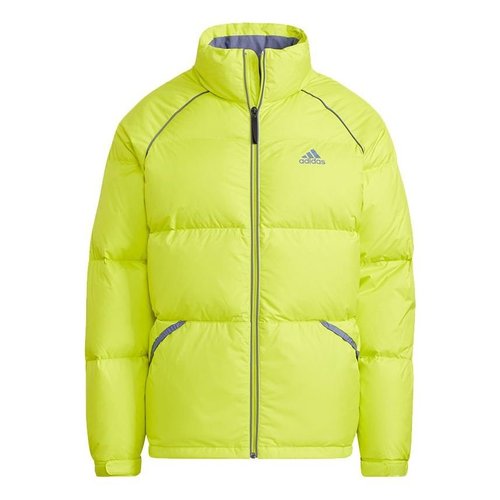adidas Terrex Super Puffy JKT Outdoor Sports Stay Warm Stand Collar Down Jacket - Green/Yellow - H20752