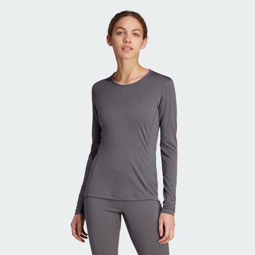 adidas Terrex Xperior Merino 200 Baselayer Long Sleeve Tee - Grey Five - HZ8562