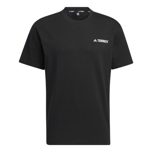 adidas Terrrex U Trx Logo T Round Neck Pullover Outdoor Sports Short Sleeve Couple Style Black - HM3549