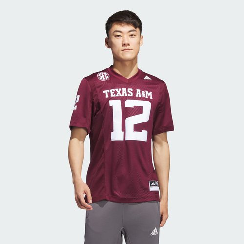 adidas Texas A&M Football Off-Field Home Jersey - Team Maroon - IA3364