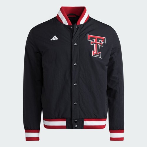 adidas Texas Tech Red Raiders Coaches Dugout Jacket - Black - JM9974