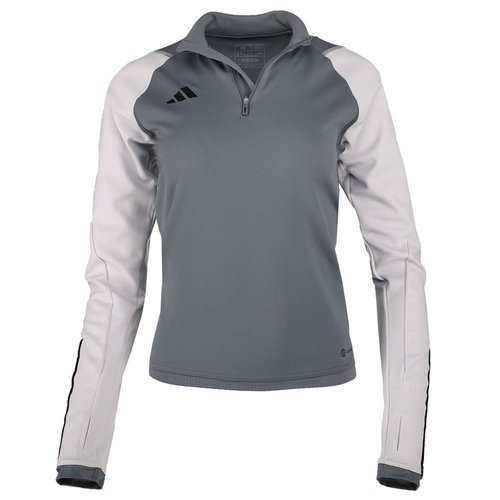 adidas Tiro23 Competition Collared Long Sleeve Quarter Zip Pullover Top - Grey - IC4599