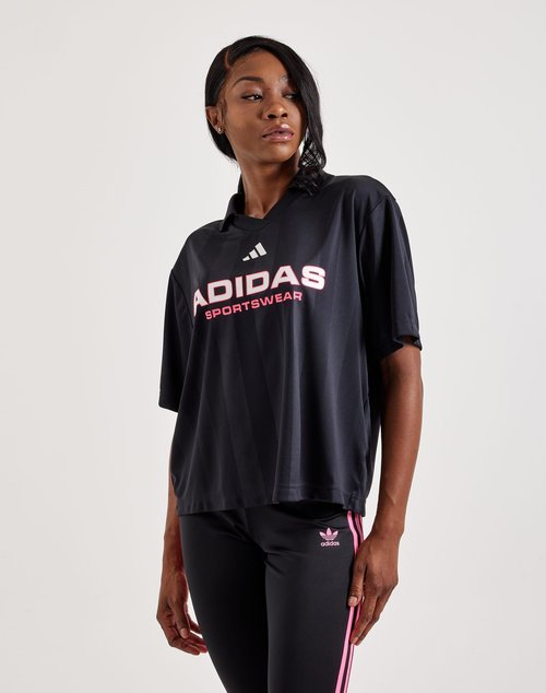 adidas Tiro Boyfriend Tee - Black - JN2749