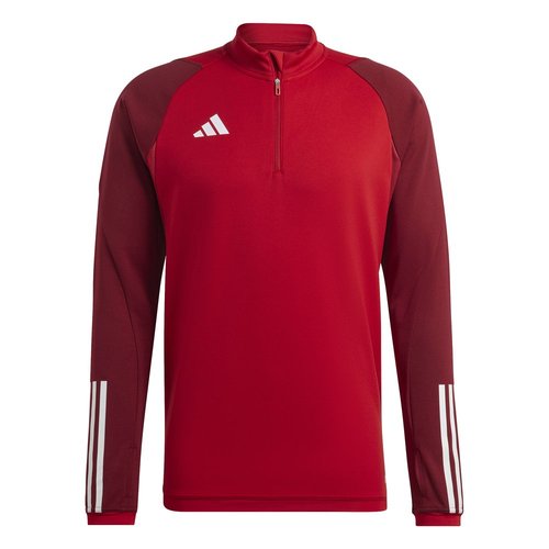 adidas Tiro23 Training Mock Neck Quarter Zip Pullover - Red - HI3050