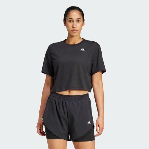 adidas Train Essentials Boxy Workout Tee - Black - JC9555