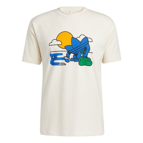 adidas Treffy Recycles Logo Tee - Creamy - H32304