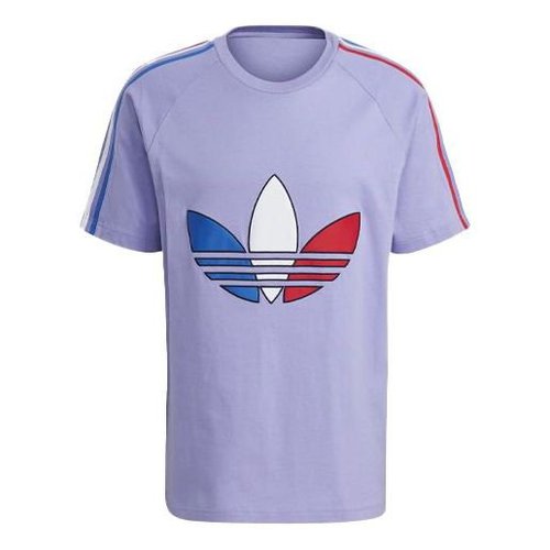 Trefoil Shirt Adidas Ej9677 Adidas Tricol Tee Logo Tee 'Purple