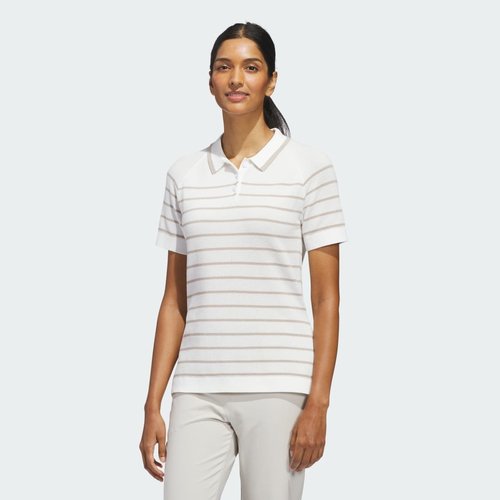 adidas ULTIMATE365+ STRIPE KNIT POLO Shirt - White - JX6631
