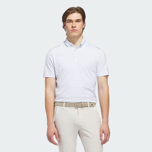adidas Ultimate365 Stripe Polo Shirt - White/Crystal Sky - KE7702